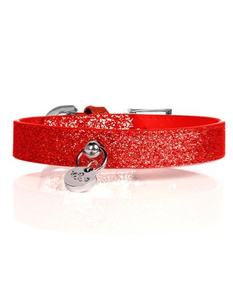 Red Stardust Dog Collar - Milk&Pepper