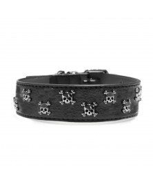 Collier en cuir pour chien Calavera - Milk&Pepper